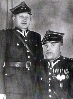 Od lewej: Zygmunt Mossakowski i por. Antoni Pańkowski