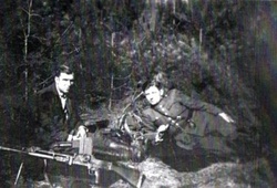 Od prawej: kpt. "Uskok" i jego z-ca Zygmunt Libera "Babinicz"